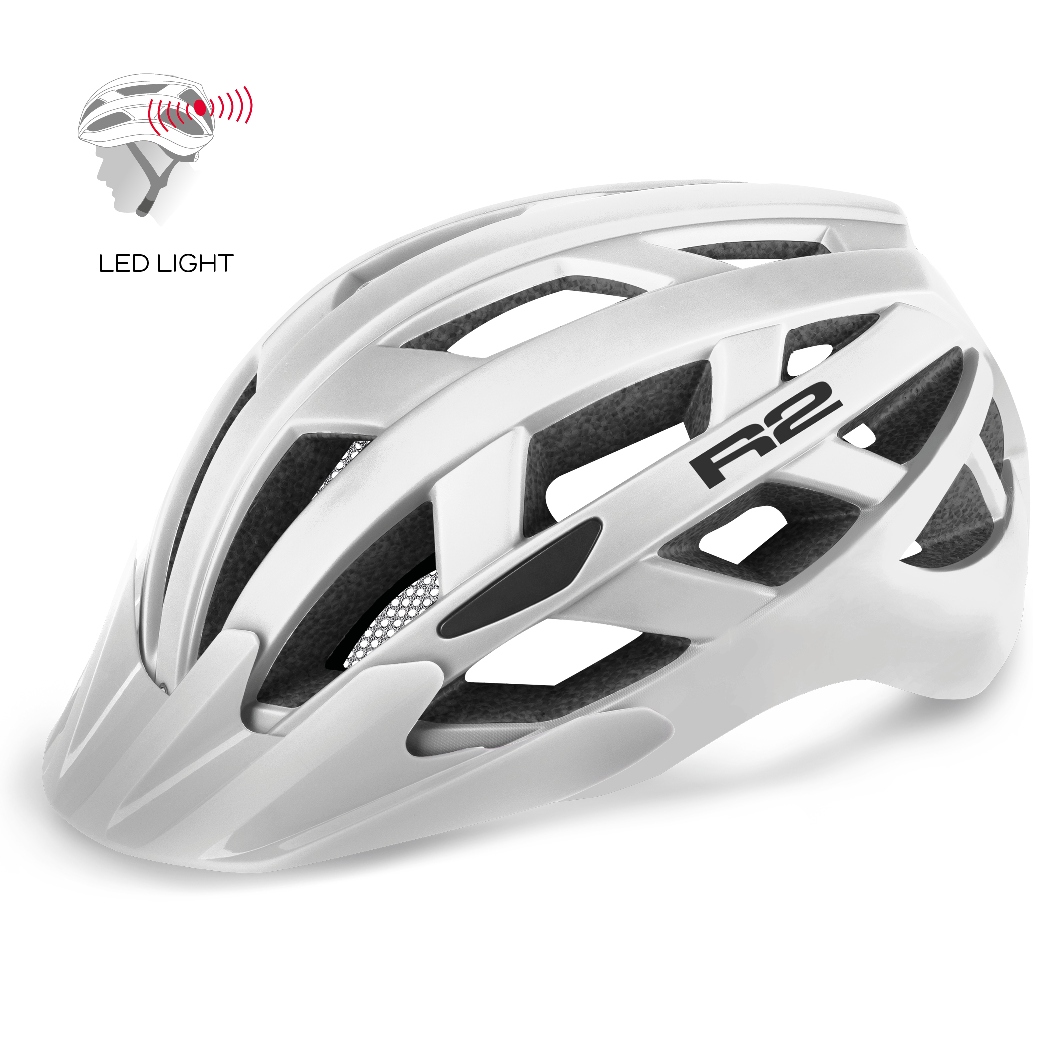Cyklistická helma R2 LUMEN bílá mat. - vel. M
