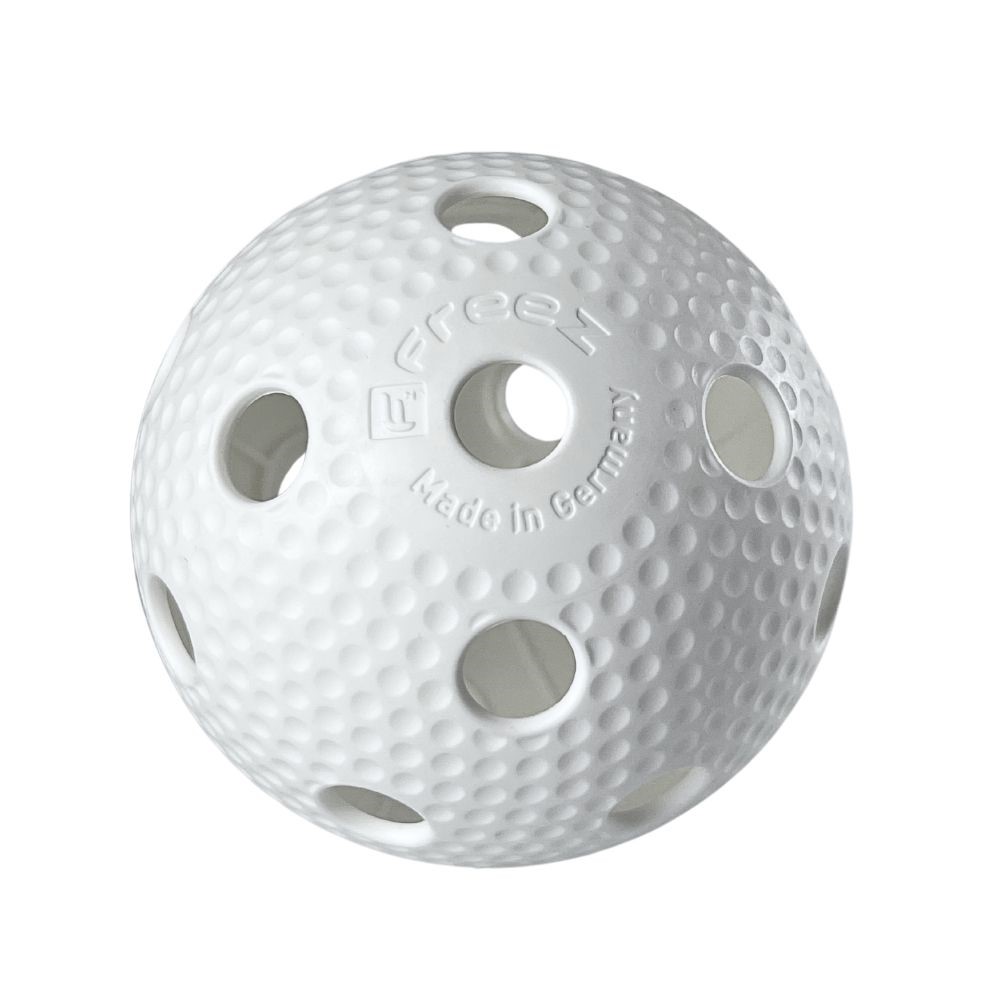 Florbalový míček Freez Prime Ball OFFICIAL II - bílý