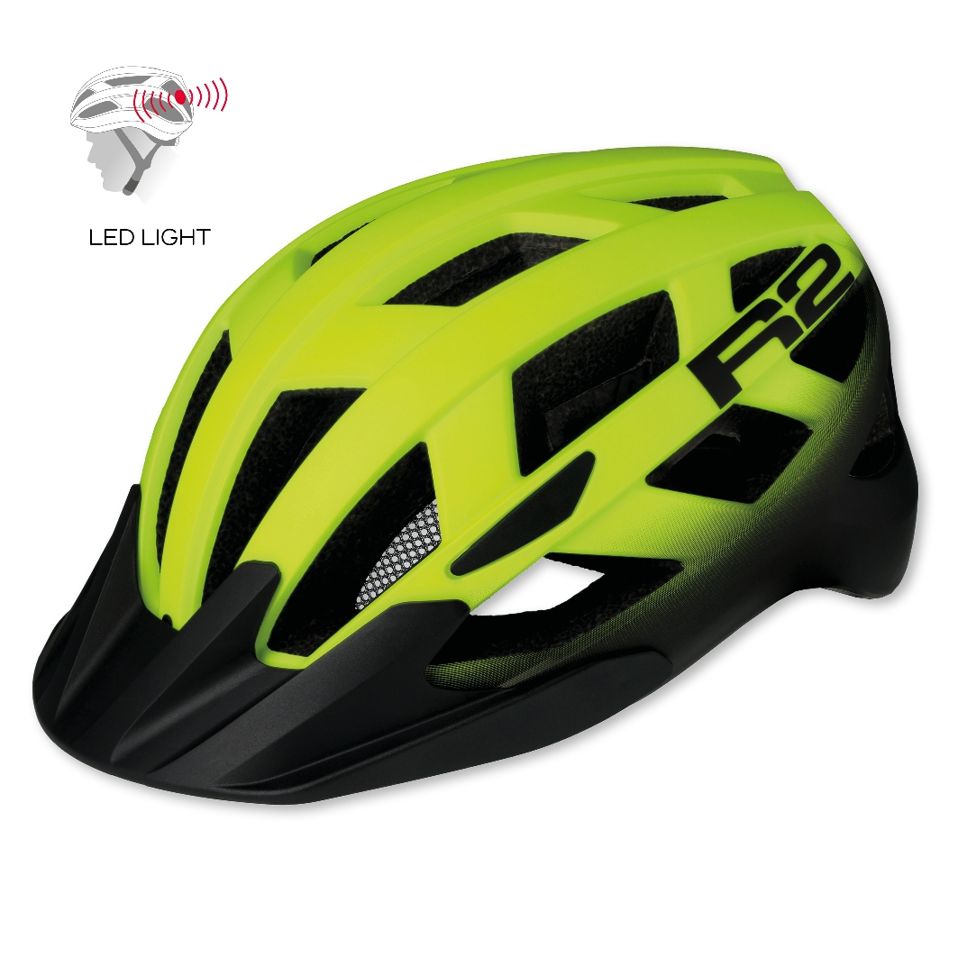 Cyklistická helma R2 LUMEN neon. žlutá - vel. L