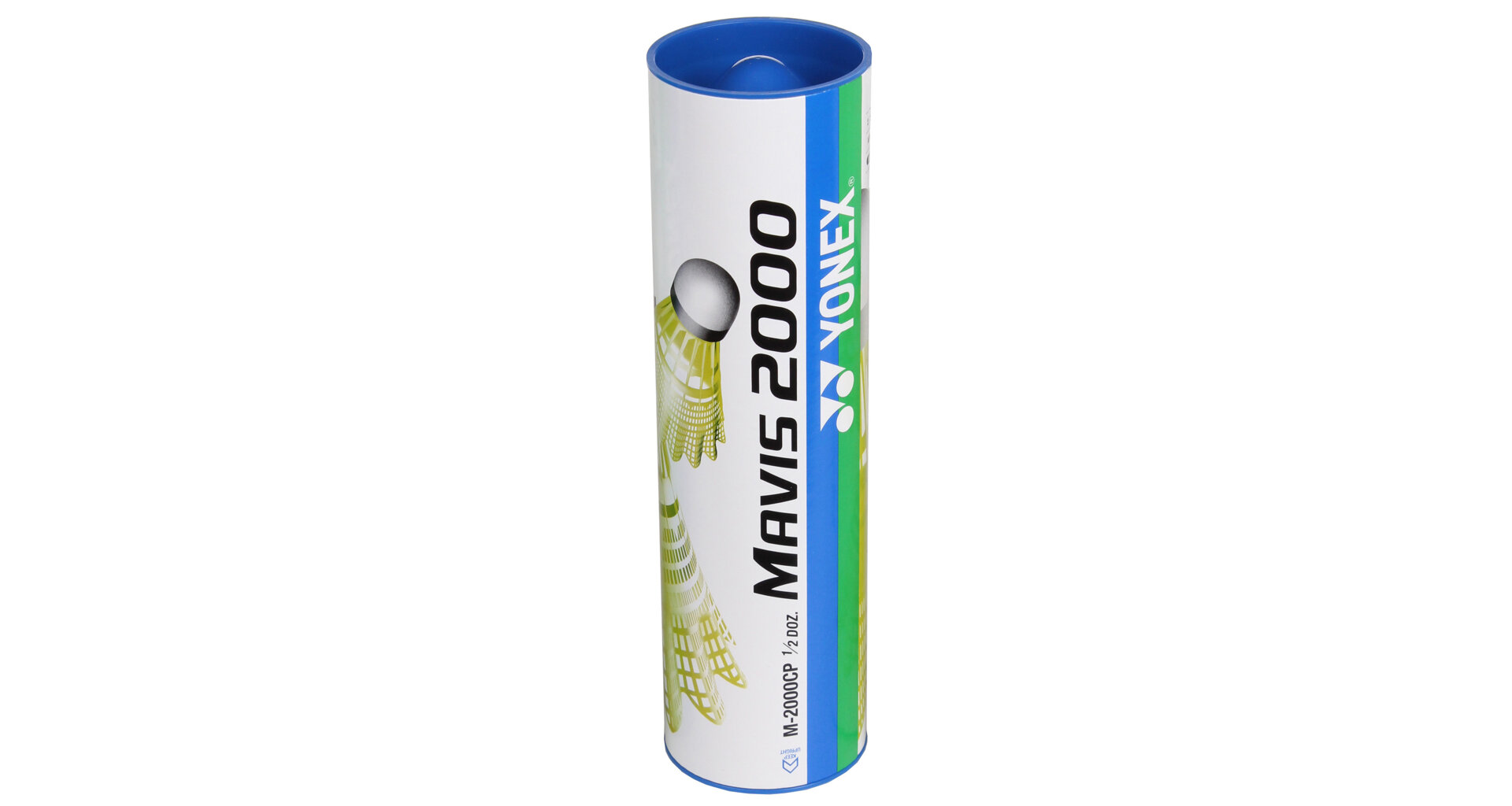 Badmintonové míčky Yonex Mavis 2000 - žluté se zeleným pruhem
