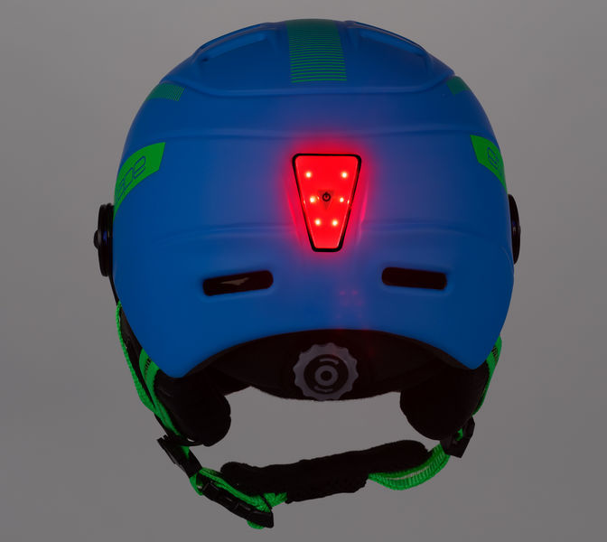 Dětská lyžařská přilba RIDER PRO LIGHT, modrá/zelená mat