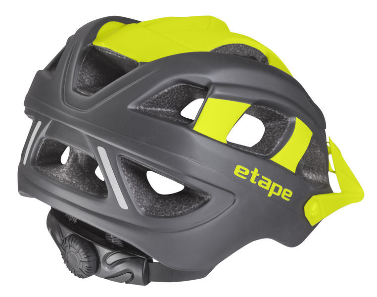 Juniorská cyklistická helma Etape Hero antracit /žlutá fluo mat. vel. 55-58 cm