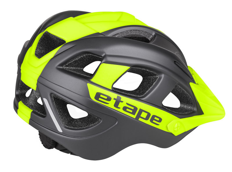 Juniorská cyklistická helma Etape Hero antracit /žlutá fluo mat. vel. 55-58 cm