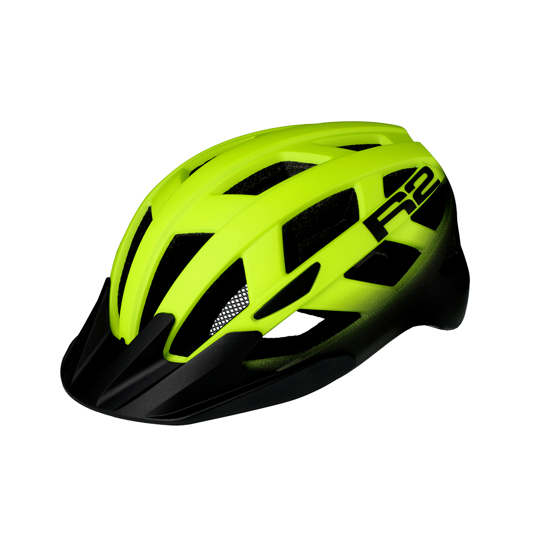 Cyklistická helma R2 LUMEN neon. žlutá -  vel. M