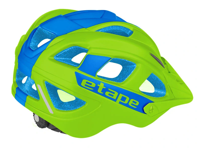Juniorská cyklistická helma Etape Hero zelená/modrá mat. vel. 55-58 cm