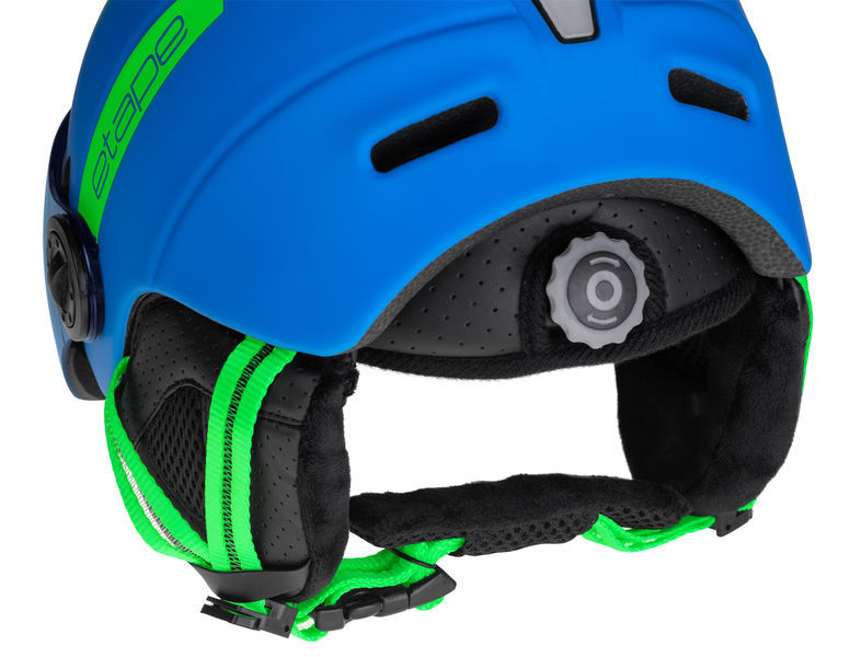 Dětská lyžařská přilba RIDER PRO LIGHT, modrá/zelená mat