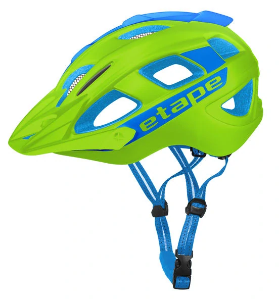 Juniorská cyklistická helma Etape Hero zelená/modrá mat. vel. 55-58 cm