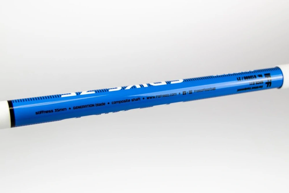 FREEZ MAD 32 blue/yellow - florbalová hůl junior - Pravá 90 cm